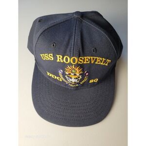 The Corps USS Roosevelt DDG 80 ETT Navy Blue Baseball Cap Hat Snapback USA Made